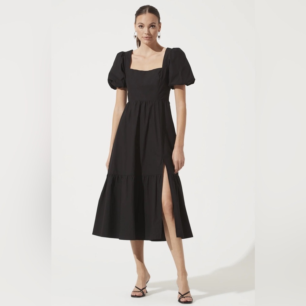 ASTR Poplin Tiered Maxi